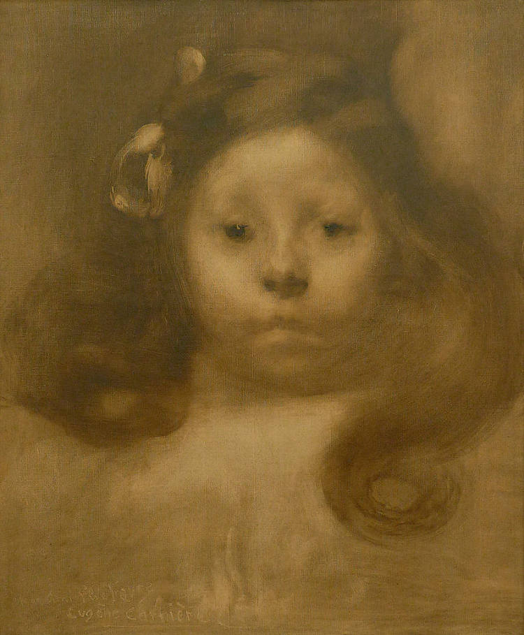伊丽莎白的肖像，埃利·富尔的女儿 Portrait d'Elisabeth, fille d'Elie Faure (1902)，尤金·卡里尔