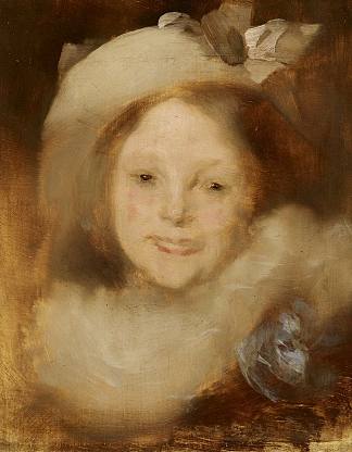 莉丝·卡里埃的肖像 Portrait of Lise Carrière (1906)，尤金·卡里尔