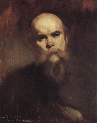 保罗·韦尔莱恩的肖像 Portrait of Paul Verlaine (1890)，尤金·卡里尔