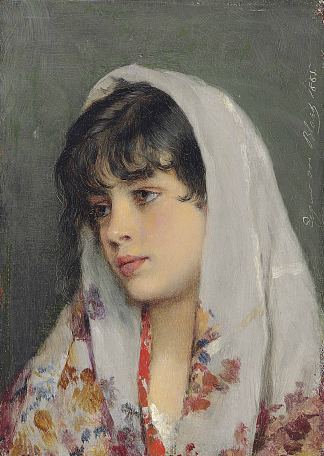 威尼斯之美 A Venetian beauty (1865)，尤金·德·布拉斯