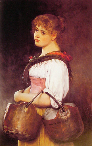 挤奶女仆 The Milkmaid (1880)，尤金·德·布拉斯