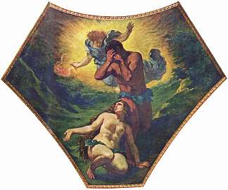 亚当和夏娃 Adam and Eve (c.1840)，欧仁·德拉克罗瓦