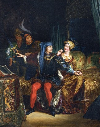 查理六世和奥黛特·德·尚迪夫 Charles VI and Odette de Champdivers (1824 – 1826)，欧仁·德拉克罗瓦