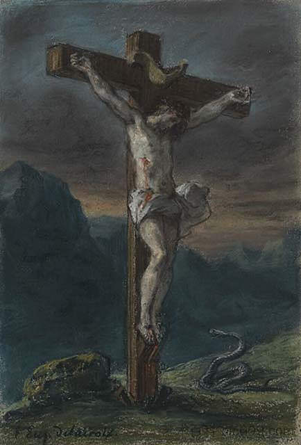 十字架上的基督 Christ on the Cross (1853 - 1856)，欧仁·德拉克罗瓦