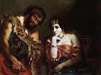 克利奥帕特拉与农民 Cleopatra and the Peasant (1838)，欧仁·德拉克罗瓦