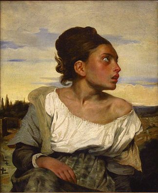 墓地的孤女 The Orphan Girl at the Cemetery (1823 – 1824)，欧仁·德拉克罗瓦