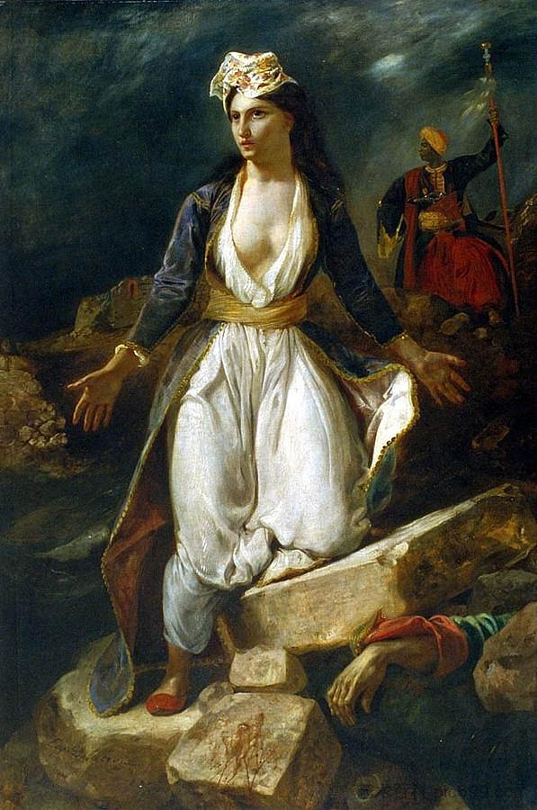 希腊在密索隆基废墟上到期 Greece expiring on the Ruins of Missolonghi (1826),欧仁·德拉克罗瓦