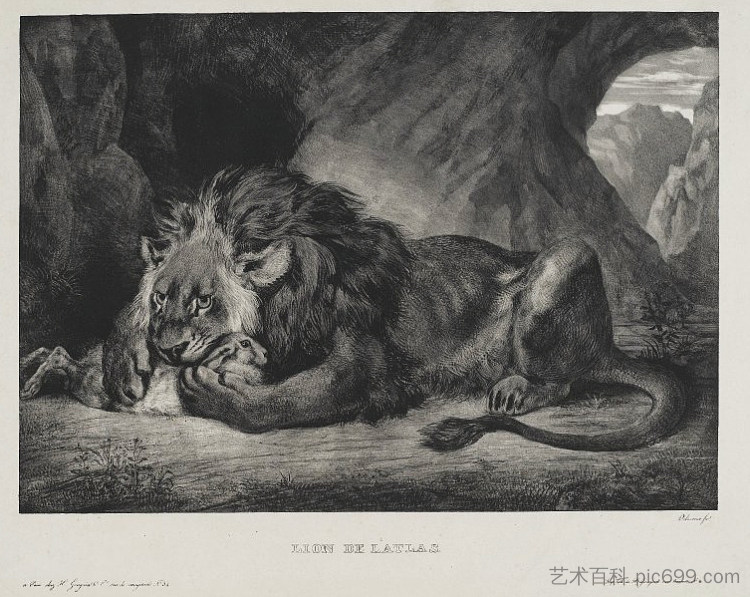 阿特拉斯之狮 Lion of the Atlas (1829)，欧仁·德拉克罗瓦