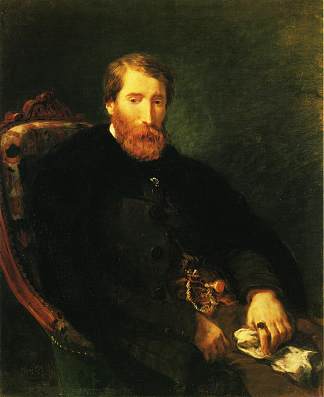 阿尔弗雷德·布鲁亚斯的肖像 Portrait of Alfred Bruyas (1853)，欧仁·德拉克罗瓦