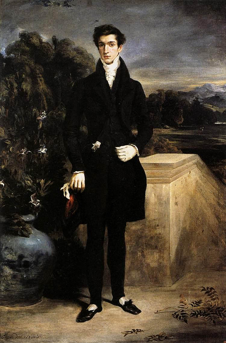 施维特男爵的肖像 Portrait of Baron Schwiter (1827)，欧仁·德拉克罗瓦