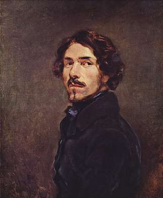 自画像 Self-portrait (c.1840)，欧仁·德拉克罗瓦