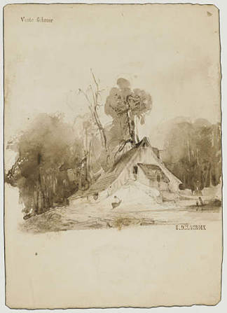 小树林中的小屋 The Cottage in the grove (1838)，欧仁·德拉克罗瓦