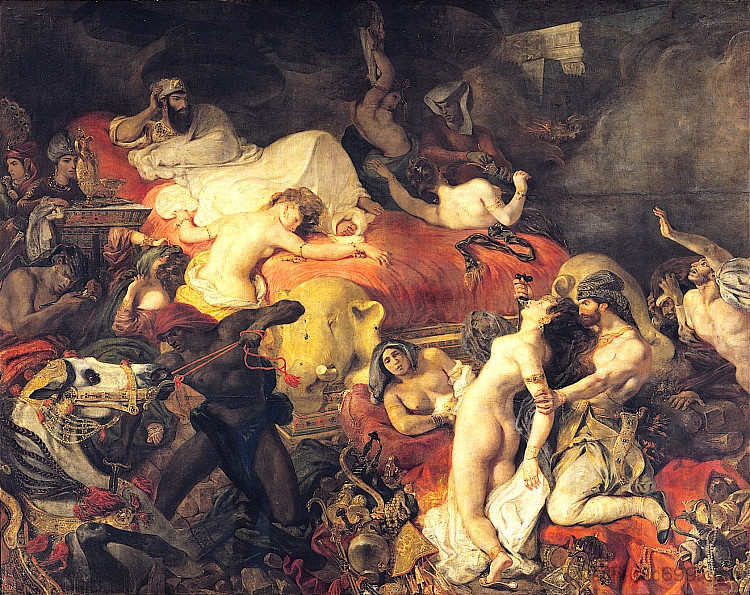 萨达纳帕卢斯之死 Death of Sardanapalus (1827)，欧仁·德拉克罗瓦