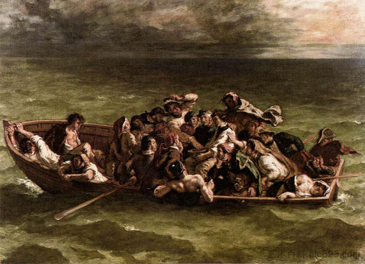 唐璜的沉船 The Shipwreck of Don Juan (1840)，欧仁·德拉克罗瓦