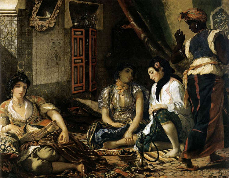 阿尔及尔的女人在他们的公寓 The Women of Algiers in their Apartment (1834)，欧仁·德拉克罗瓦