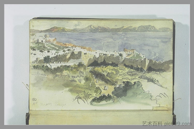 丹吉尔景观 View of Tangier (1832)，欧仁·德拉克罗瓦