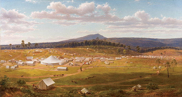 巴拉瑞特在1853-1854 Ballarat in 1853-1854 (1854)，约翰·约瑟夫·尤金·冯·盖拉德