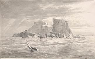 波特兰附近的劳伦斯岛 Lawrence Island near Portland (1858)，约翰·约瑟夫·尤金·冯·盖拉德