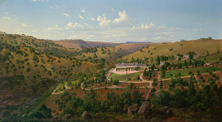 克拉克先生车站，深溪，靠近凯勒 Mr Clark's Station, Deep Creek, near Keilor (1867)，约翰·约瑟夫·尤金·冯·盖拉德