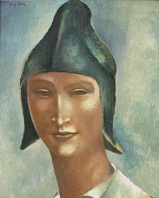 一个戴尖帽的年轻人的头 Head of a Young Man in a Pointed Hat (1922)，尤格·泽克