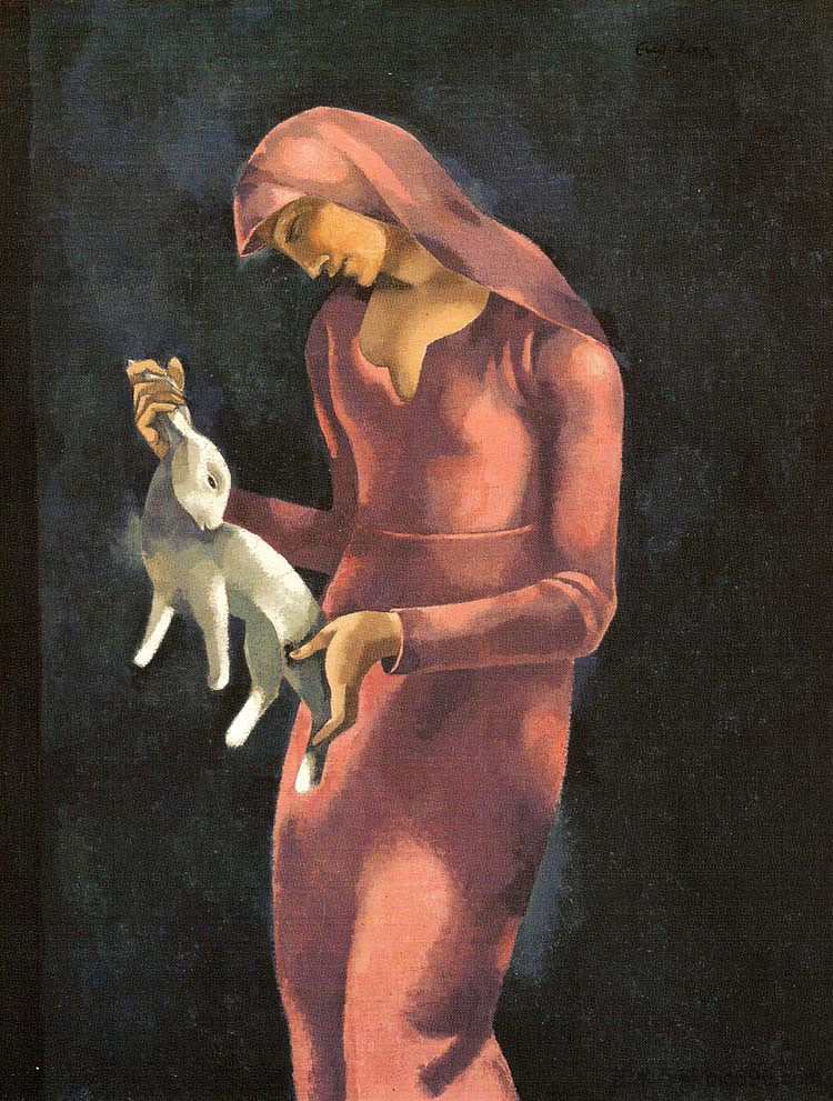 女人与兔子 Woman with a Rabbit (1918)，尤格·泽克