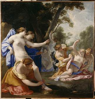 黛安发现卡利斯托怀孕 Diane découvrant la grossesse de Callisto (1639)，厄斯塔什·勒·叙厄尔