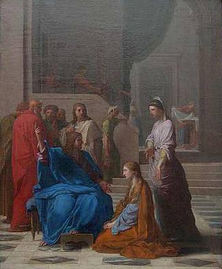 耶稣在马大和玛丽 Jésus chez Marthe et Marie (1650)，厄斯塔什·勒·叙厄尔