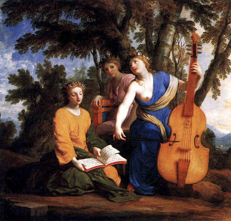 梅尔波梅内、埃拉托和波利希姆尼亚 Melpomene, Erato and Polyhymnia (1652 - 1655),厄斯塔什·勒·叙厄尔