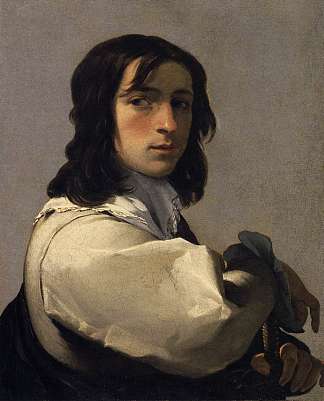 一个年轻人的肖像 Portrait of a Young Man (c.1640)，厄斯塔什·勒·叙厄尔