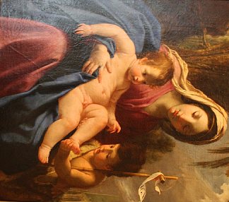 圣母子与施洗者圣约翰 The Virgin and Child with Saint John the Baptist (1635)，厄斯塔什·勒·叙厄尔
