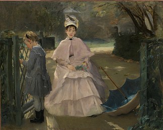 保姆与孩子 Nanny with a Child (1877 – 1878)，伊娃冈萨雷斯