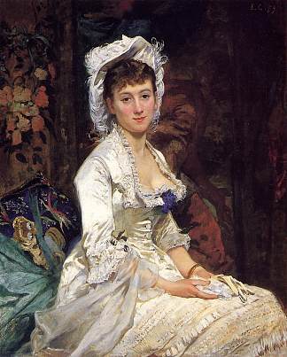 白衣女人的肖像 Portrait of a Woman in White (1879)，伊娃冈萨雷斯