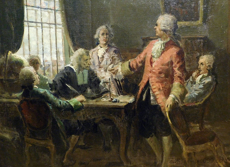 德国的罗蒙诺索夫。科学辩论。 Lomonosov in Germany. The scientific Debate. (1900)，尤金兰塞雷