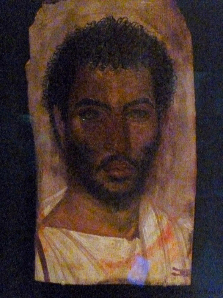 大胡子男人的木乃伊肖像 Mummy Portrait of a Bearded Man (c.150 - c.170)，法尤姆肖像