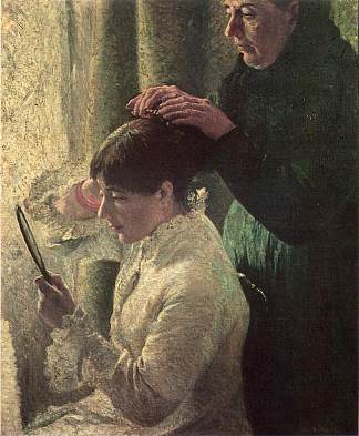 母女 Mother and Daughter (1879)，费德里科·萨多梅内加