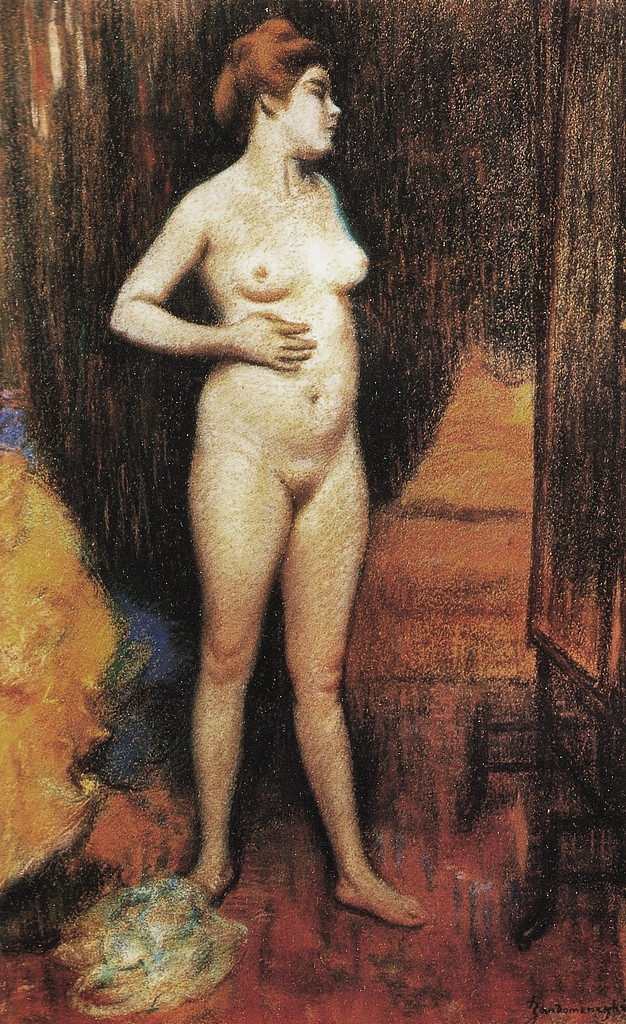 镜子里的裸体女人 Naked woman in the mirror (1883 - 1890)，费德里科·萨多梅内加
