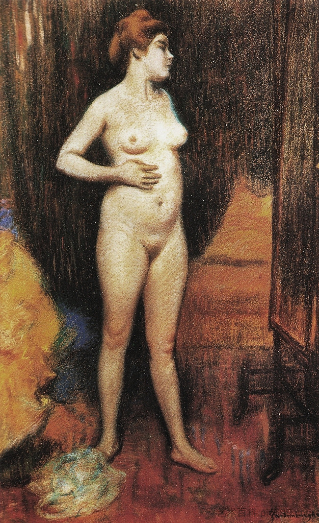 镜子里的裸体女人 Naked woman in the mirror (1883 - 1890)，费德里科·萨多梅内加