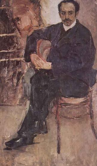 亚美尼亚艺术家V. Akhikyan的肖像 Portrait of An Armenian Artist V. Akhikyan (1908)，克雷切夫茨基