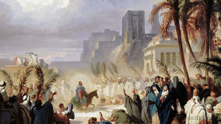 基督凯旋进入耶路撒冷 Christ's triumphal entry into Jerusalem，费利克斯·路易斯·鲁利耶