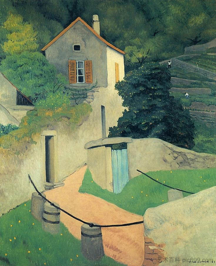 瓦隆景观 A Vallon Landscape (1923)，费利克斯·瓦洛顿