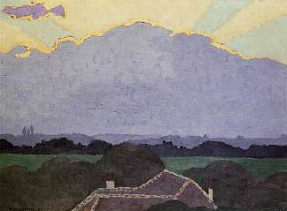 罗曼内尔的云 Cloud at Romanel (1900)，费利克斯·瓦洛顿