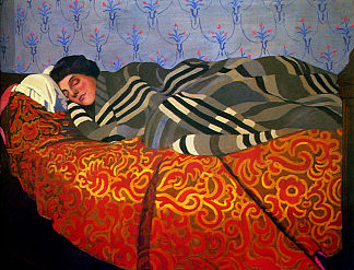 躺下的女人，睡着了 Laid down woman, sleeping (1899)，费利克斯·瓦洛顿