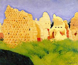 苏阿因遗址，日落 Ruins at Souain, Sunset (1917)，费利克斯·瓦洛顿