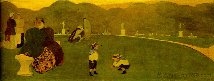 卢森堡花园 The Garden of Luxembourg (1893)，费利克斯·瓦洛顿