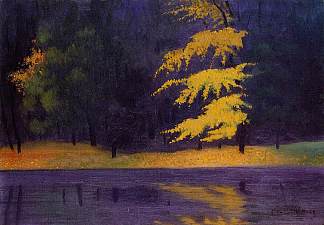 布洛涅森林的湖泊 The Lake in the Bois de Boulogne (1921)，费利克斯·瓦洛顿