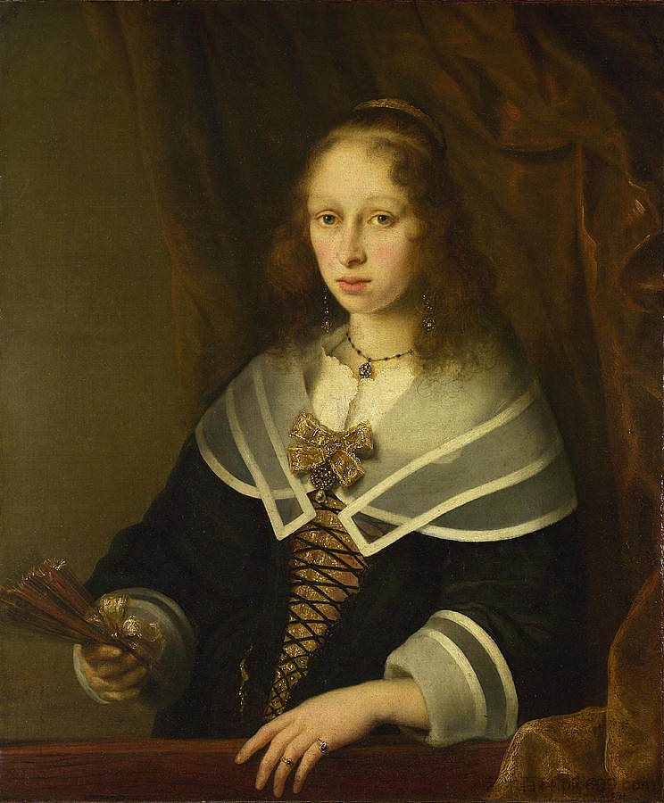拿着扇子的女士 A Lady with a Fan，费迪南德·波尔