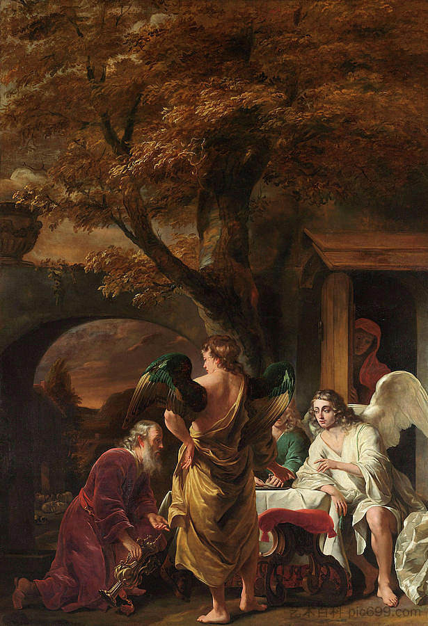 亚伯拉罕娱乐三位天使 Abraham Entertaining the Three Angels，费迪南德·波尔