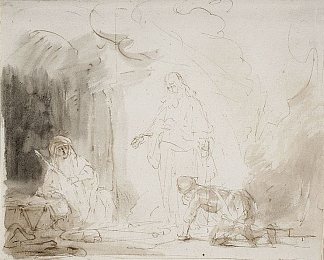 撒母耳在恩多女巫面前向扫罗显现 Samuel Appearing to Saul in the Presence of the Witch of Endor (1643)，费迪南德·波尔