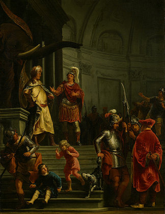 法布里修斯在皮洛士军营中的无所畏惧 De Onverschrokkenheid Van Fabricius in Het Legerkamp Van Pyrrhus (1656)，费迪南德·波尔