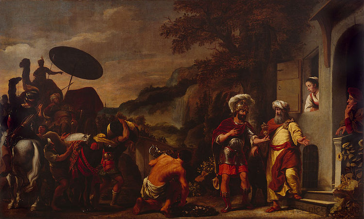以利沙拒绝拿缦的礼物 Elisha Refusing Gifts from Naaman (1661)，费迪南德·波尔